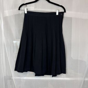 Vintage 80s Tony Garment black pleated circle skirt XS academia gothic vampy